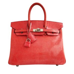 Hermès Bougainvillea Lizard Birkin 25 – Palladium Hardware