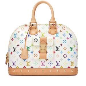 Louis Vuitton  White Multicolor  Alma Gold Hardware