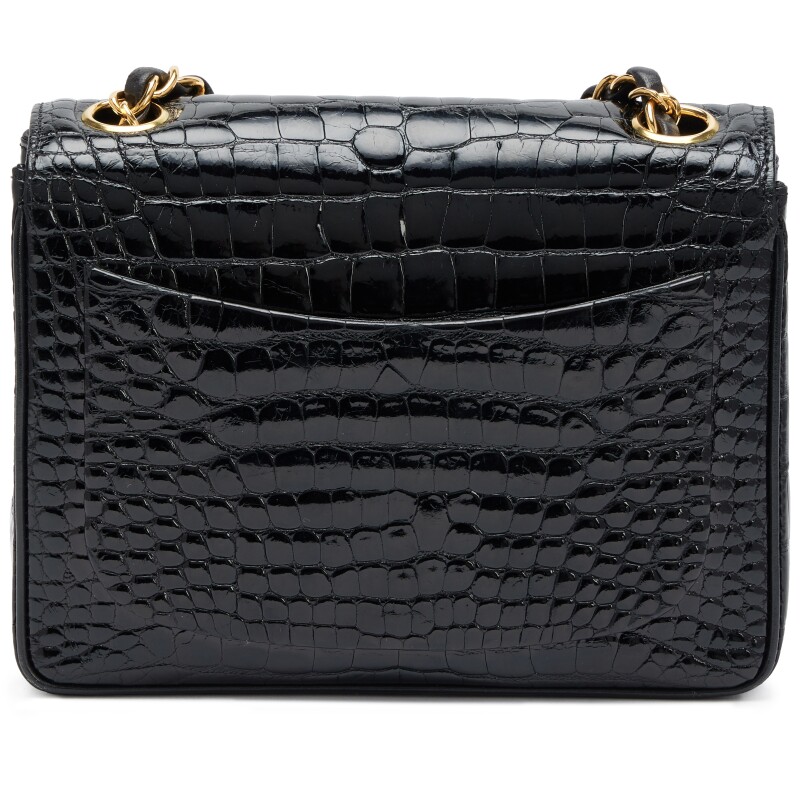 Chanel Vintage Mini Square Flap – Black Alligator - Görsel 2