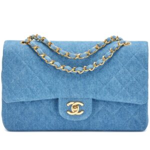Chanel Vintage Medium Classic Double Flap – Blue Kanvas
